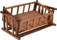 Tiana Sheesham Wood Baby Cradle with mattress