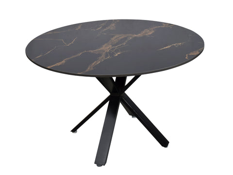 Enzo Round Marble Dining With Leo Chairs