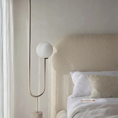 Helsinki Bed in Premium Boucle Fabric