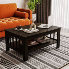Jemb Sheesham Wood Coffee Table With Marble Top