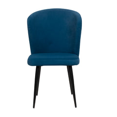Carol Lounge Chair In Blue Velvet Fabric