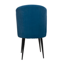 Carol Lounge Chair In Blue Velvet Fabric