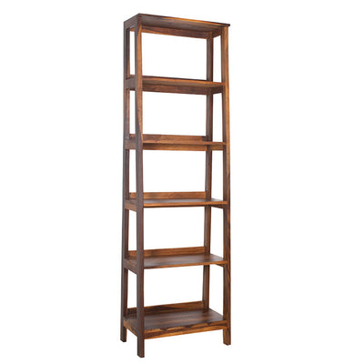 Ladder Bookshelf Display Unit In Sheesham Wood