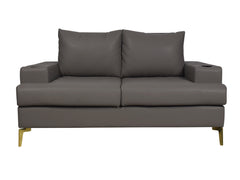 Duncan 2 Seater in Grey Leatherette