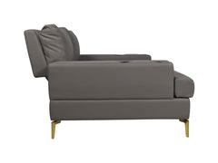 Duncan 4 Seater in Grey Leatherette