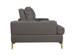 Duncan 4 Seater in Grey Leatherette