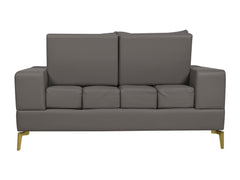 Duncan 4 Seater in Grey Leatherette