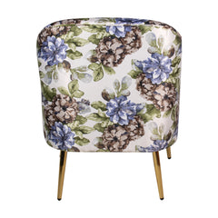 Aline Lounge Chair In Printed Fabric