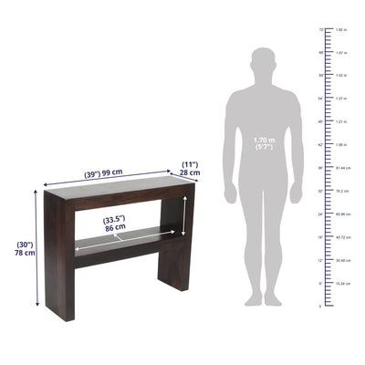 Trellis Solid Wood Free Standing Console