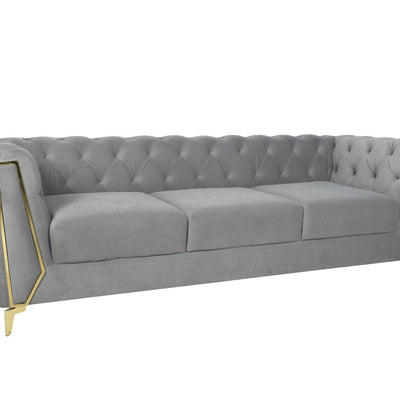 Dinzo Chesterfield 8 Seater Pure Leather Sofa