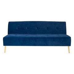 Zoey Sofa Bed in Blue Velvet Fabric