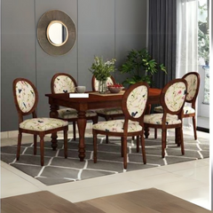 American Six Seater Solid Wood Dining Set