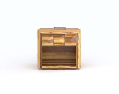 Nova Diamond Bedside Table in Pure UP Teak Wood
