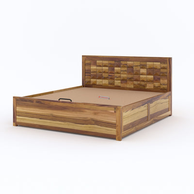 Nova Hydraulic Diamond Bed in Pure UP Teak