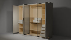Mysterio Modular Wardrobe in HDHMR Board - Customizable