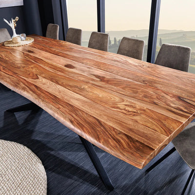 Spider Live Edge Dining Table in Sheesham Wood Top