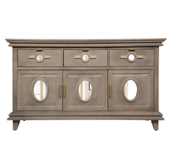Pinnock Sideboard Cum Chest of Drawers in Grey Textured Finish