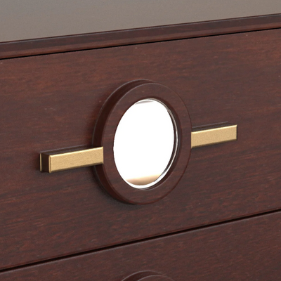 Pinnock Sideboard Cum Chest of Drawers in Layered Brown Finish