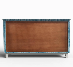 Symphony Sideboard Cum Chest of Drawers in Blue Textured Finish
