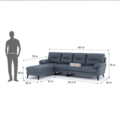 Sundowner 6 seater L Shape Sofa with In Fabric
