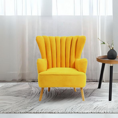 Bohemian Lounge  Chair in Velvet Fabric