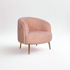 Guelfo Lounge Chair In Boucle Fabric