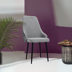 Alaska Dining Cum Lounge Chair in Black Legs