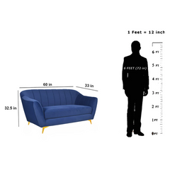 Marco sectional sofa In Velvet Fabric