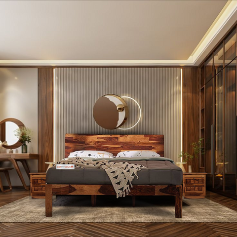 Pablo Sheesham Solid Wood Bed