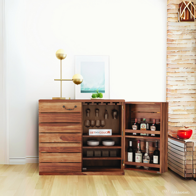 Abrar Bar Cabinet In Sheesham Wood