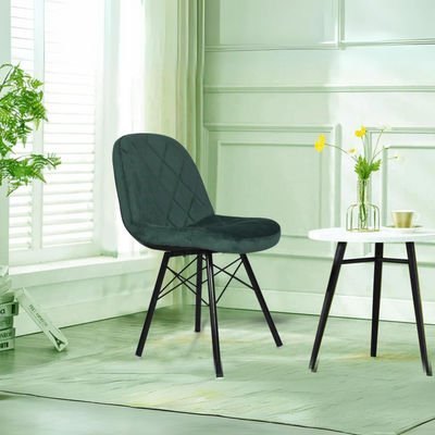 Glory Accent Chair In Green Velvet Fabric