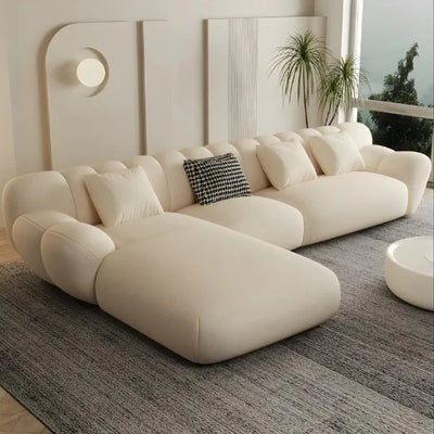 Everett Sectional Sofa Set In Premium Fabric