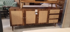 Baha Side Board in Teak Wood In Cane Design