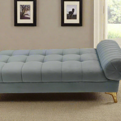 Liverpool Upholstered Bench in Velvet Fabric