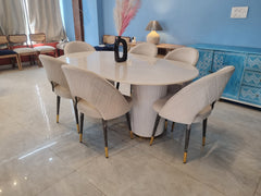 Angela Composite Marble Top Dining Table