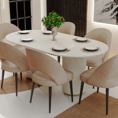 Angela Composite Marble Top Dining Table