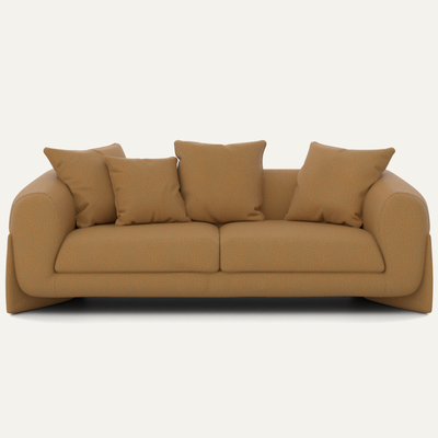 Uchiha 2 Seater Motorized Recliner in Fabric — Boucle Latte