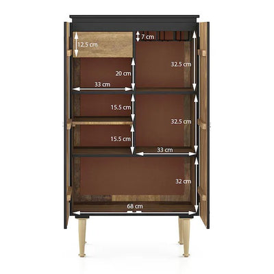 Britney Bar Cabinet in Solid Wood