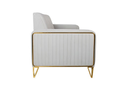 Maverick Two Seater Sofa In Beige Velvet Fabric