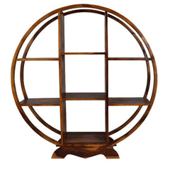 Roven Round Bookshelf in Sheesham Wood