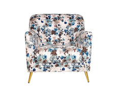 Adoree Lounge Chair in Premium Velvet Fabric