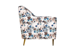 Adoree Lounge Chair in Premium Velvet Fabric