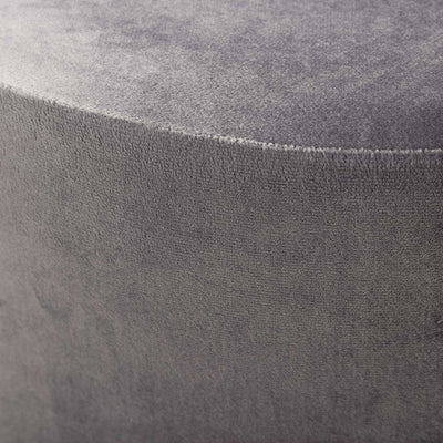 Vera Ottoman In Grey in Velvet Fabric
