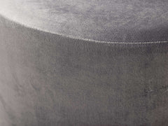 Vera Ottoman In Grey in Velvet Fabric