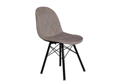 Glory Accent Chair In Grey Velvet Fabric