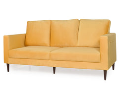 Bagato 3 Seater in Yellow Velvet