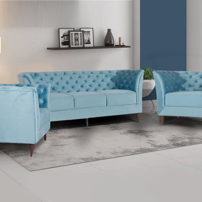 Watson Sofa Set In Premium Velvet Fabric (3+1+1)