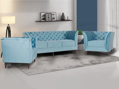 Watson Sofa Set In Premium Velvet Fabric (3+1+1)