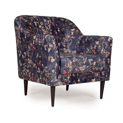 Lucas Lounge Chair In Floral Printed Fabric