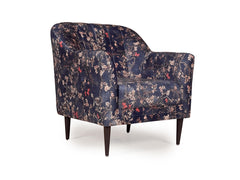 Lucas Lounge Chair In Floral Printed Fabric